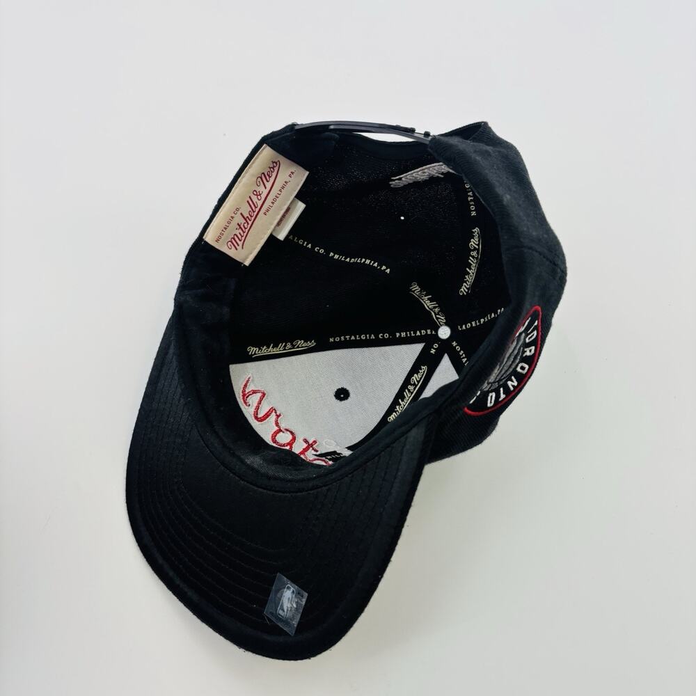 Toronto Raptors Hat Cap SnapBack Mitchell Ness Script NBA Side Patch - Picture 5 of 5